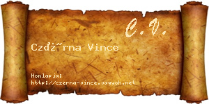 Czérna Vince névjegykártya